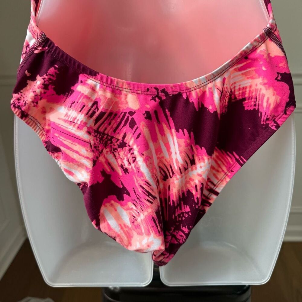 Nike Swim Solar Canopy Classic Tank Swimsuit Bordeaux 8 - Picture 6 of 9
